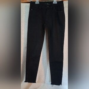 Kancan Black Holey Distressed High Rise Skinny Keans Size 26